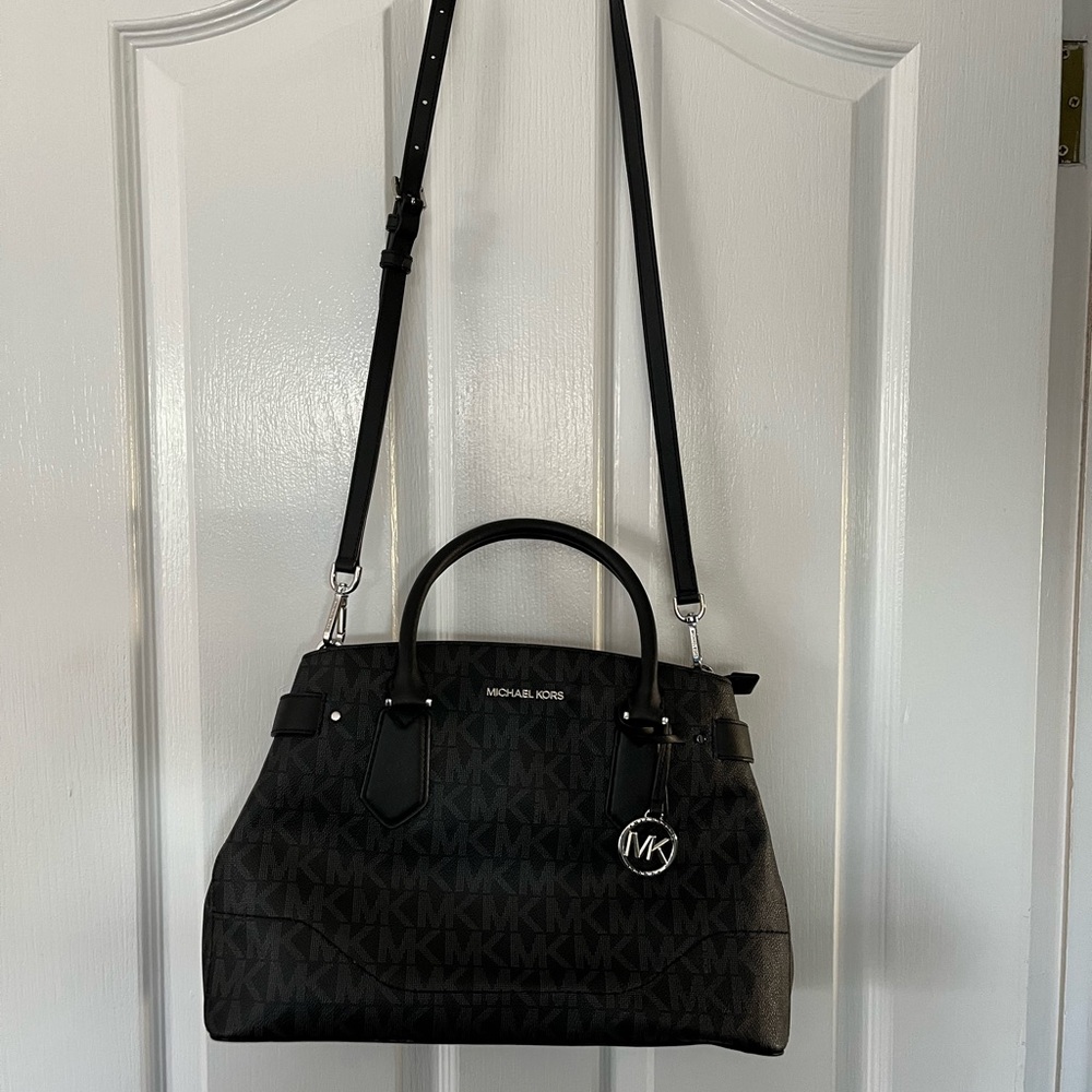 NWOT Michael Kors Black and Gray Satchel